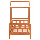 viaszbarna tömör fenyőfa kanapéágy tetővel 80 x 200 cm