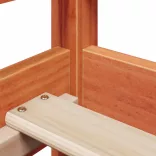 viaszbarna tömör fenyőfa kanapéágyszett tetővel 90 x 200 cm