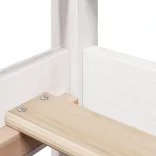 fehér tömör fenyőfa kanapéágyszett tetővel 80 x 200 cm