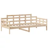 tömör fenyőfa kanapéágy tetővel 80 x 200 cm