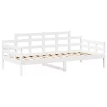 fehér tömör fenyőfa kanapéágy tetővel 80 x 200 cm