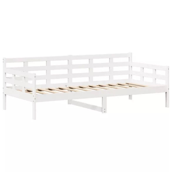 fehér tömör fenyőfa kanapéágy tetővel 80 x 200 cm