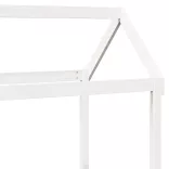 fehér tömör fenyőfa kanapéágy és pad tetővel 80 x 200 cm