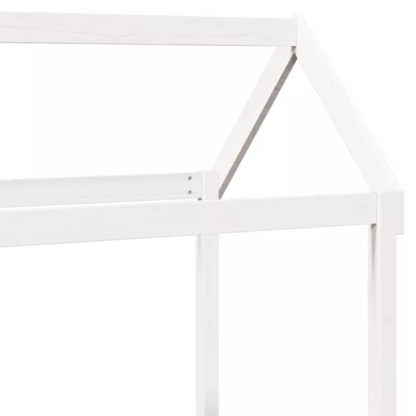 fehér tömör fenyőfa kanapéágy és pad tetővel 80 x 200 cm