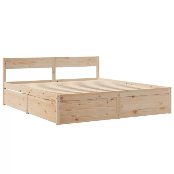 tömör fenyőfa ágy matrac nélkül 200 x 200 cm