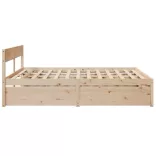 tömör fenyőfa ágy matrac nélkül 200 x 200 cm