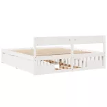 fehér tömör fenyőfa ágy matrac nélkül 200 x 200 cm