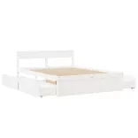 fehér tömör fenyőfa ágy matrac nélkül 140 x 200 cm