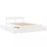 fehér tömör fenyőfa ágy matrac nélkül 120 x 200 cm