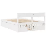 fehér tömör fenyőfa ágy matrac nélkül 140x190 cm