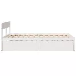 fehér tömör fenyőfa ágy matrac nélkül 135 x 190 cm