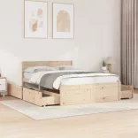 tömör fenyőfa ágy matrac nélkül 120 x 190 cm