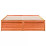 viaszbarna tömör fenyőfa ágy matrac nélkül 160 x 200 cm