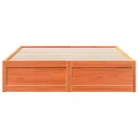 viaszbarna tömör fenyőfa ágy matrac nélkül 150 x 200 cm