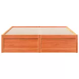 viaszbarna tömör fenyőfa ágy matrac nélkül 140 x 200 cm