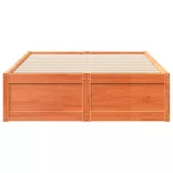 viaszbarna tömör fenyőfa ágy matrac nélkül 120 x 200 cm