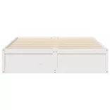 fehér tömör fenyőfa ágy matrac nélkül 140x190 cm