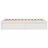 fehér tömör fenyőfa ágy matrac nélkül 135 x 190 cm