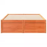 viaszbarna tömör fenyőfa ágy matrac nélkül 135 x 190 cm