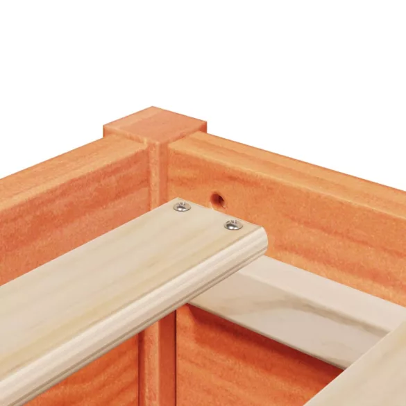 viaszbarna tömör fenyőfa ágy matrac nélkül 120 x 190 cm