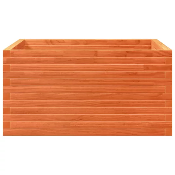 viaszbarna tömör fenyőfa kerti virágláda 90x90x46 cm