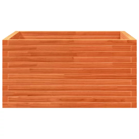 viaszbarna tömör fenyőfa kerti virágláda 90x90x46 cm