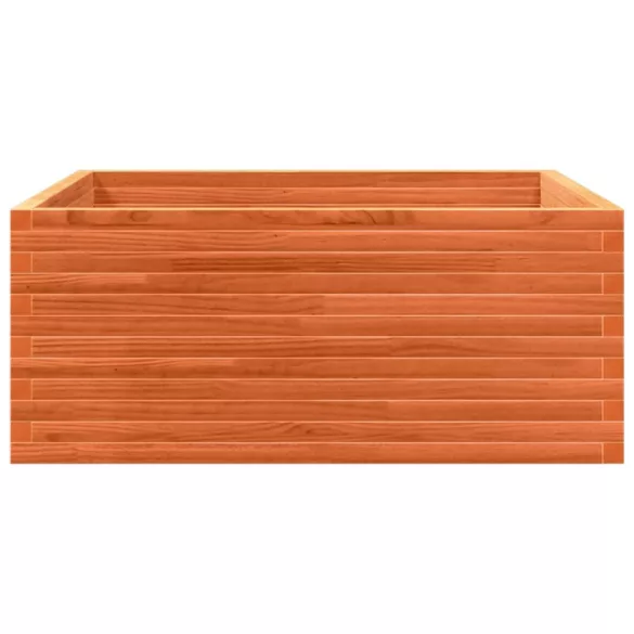 viaszbarna tömör fenyőfa kerti virágláda 110x110x46 cm