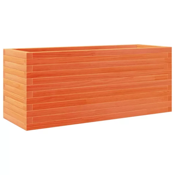 viaszbarna tömör fenyőfa kerti virágláda 110 x 40 x 46 cm