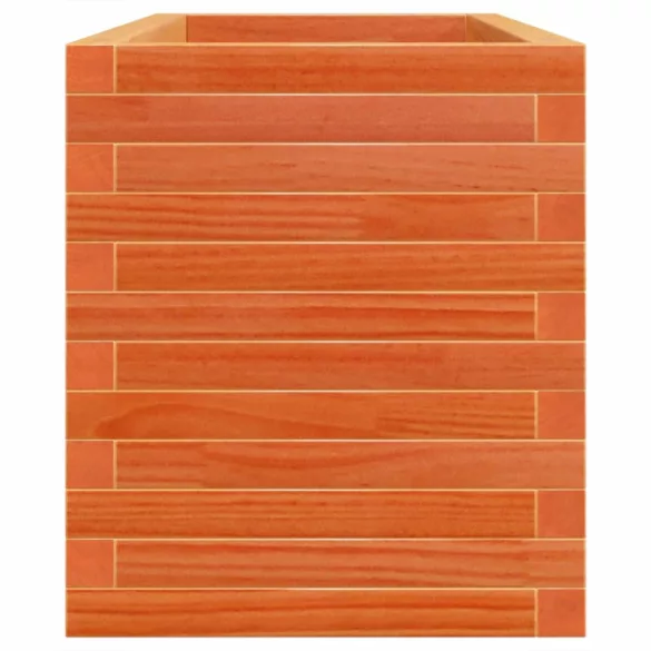 viaszbarna tömör fenyőfa kerti virágláda 110 x 40 x 46 cm