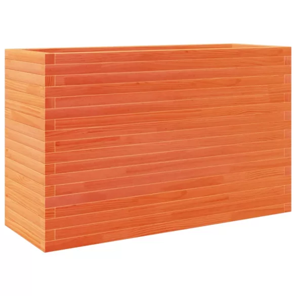 viaszbarna tömör fenyőfa kerti virágtartó 110 x 40 x 68,5 cm