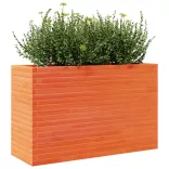 viaszbarna tömör fenyőfa kerti virágtartó 110 x 40 x 68,5 cm