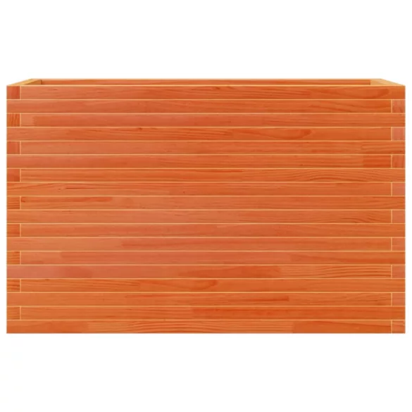 viaszbarna tömör fenyőfa kerti virágtartó 110 x 40 x 68,5 cm