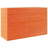 viaszbarna tömör fenyőfa kerti virágtartó 110 x 40 x 68,5 cm