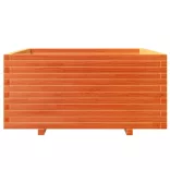 viaszbarna tömör fenyőfa kerti virágláda 100 x 100 x 49,5 cm