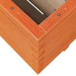 viaszbarna tömör fenyőfa kerti virágláda 100 x 100 x 49,5 cm
