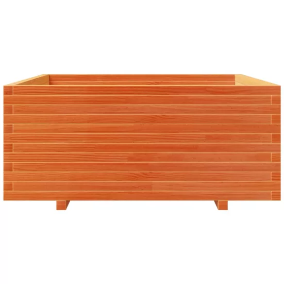 viaszbarna tömör fenyőfa kerti virágtartó 110 x 110 x 49,5 cm