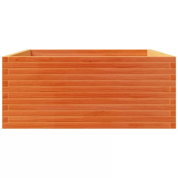 viaszbarna tömör fenyőfa kerti virágtartó 110 x 110 x 49,5 cm