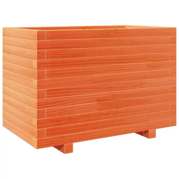 viaszbarna tömör fenyőfa kerti virágtartó 70 x 40 x 49,5 cm