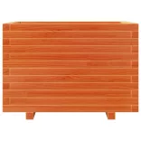 viaszbarna tömör fenyőfa kerti virágtartó 70 x 40 x 49,5 cm