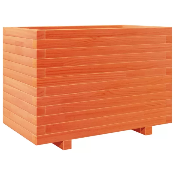viaszbarna tömör fenyőfa kerti virágtartó 70 x 40 x 49,5 cm