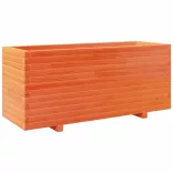 viaszbarna tömör fenyőfa kerti virágtartó 110 x 40 x 49,5 cm