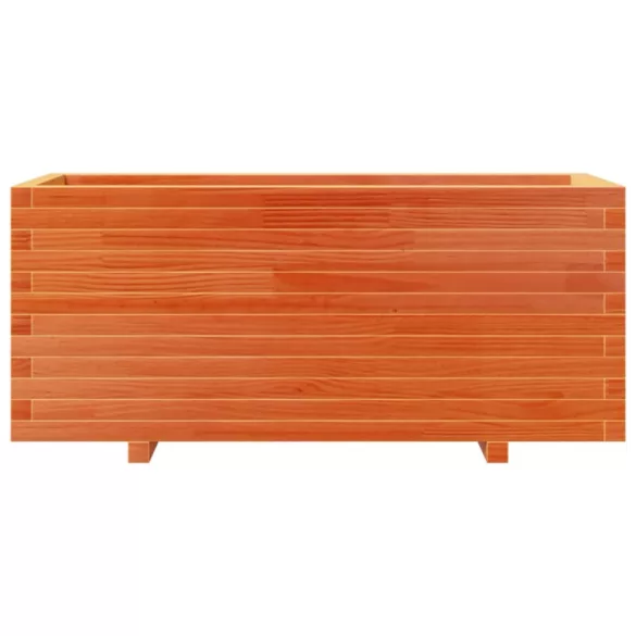 viaszbarna tömör fenyőfa kerti virágtartó 110 x 40 x 49,5 cm