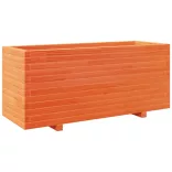 viaszbarna tömör fenyőfa kerti virágtartó 110 x 40 x 49,5 cm