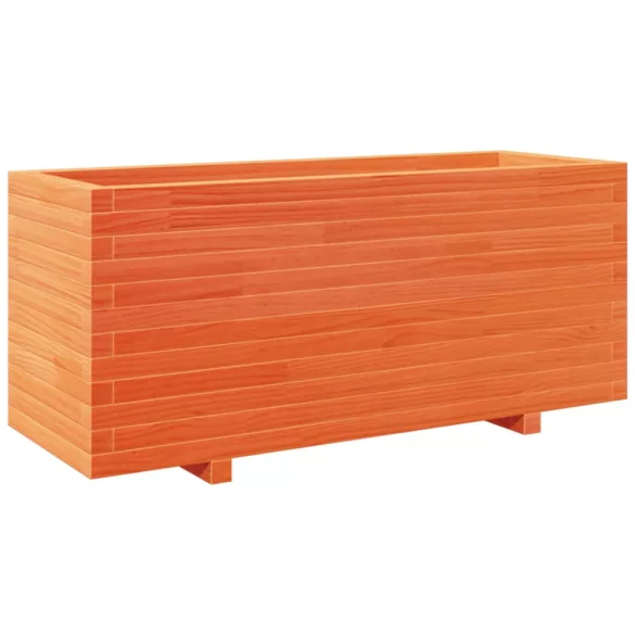 viaszbarna tömör fenyőfa kerti virágtartó 110 x 40 x 49,5 cm