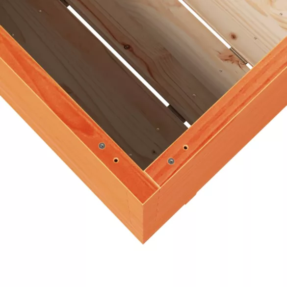 viaszbarna tömör fenyőfa kerti virágláda 110x40x72 cm