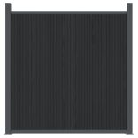 szürke WPC kerítéspanel 1737 x 186 cm