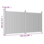 barna WPC kerítéspanel 353 x 186 cm