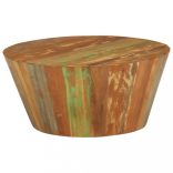 tömör újrahasznosított fa dohányzóasztal Ø65 x 31 cm