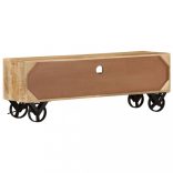 nyers mangófa TV-szekrény kerekekkel 110 x 30 x 37 cm