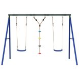 kültéri hintaszett hintákkal és tárcsás hintával